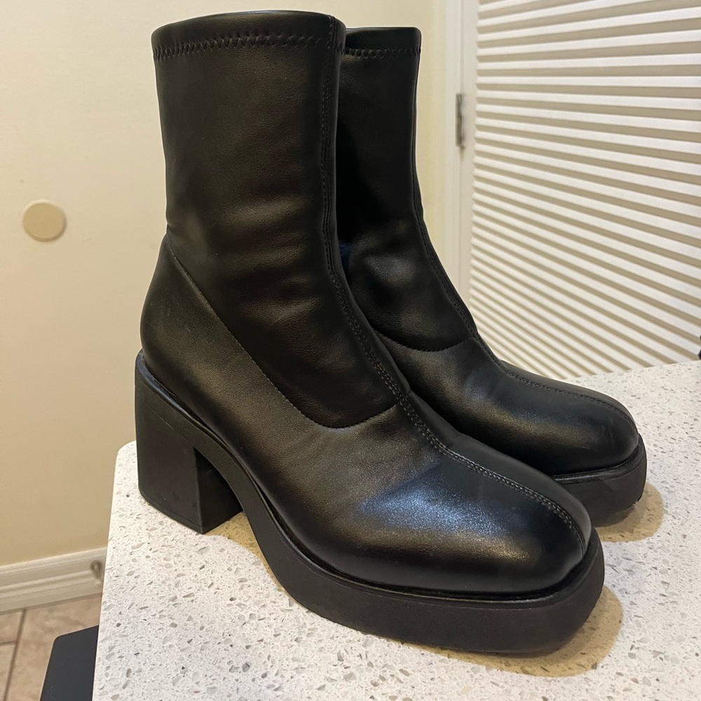 A New Day CeCe Sock Boots Black Size 8